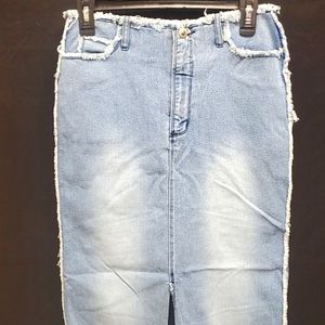 Womens red denim skirt size 5